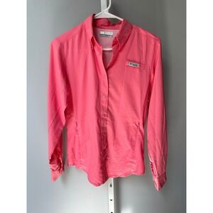 Columbia PFG Women's XS Button Down Long Sleeve Fishing Shirt Coral Pink